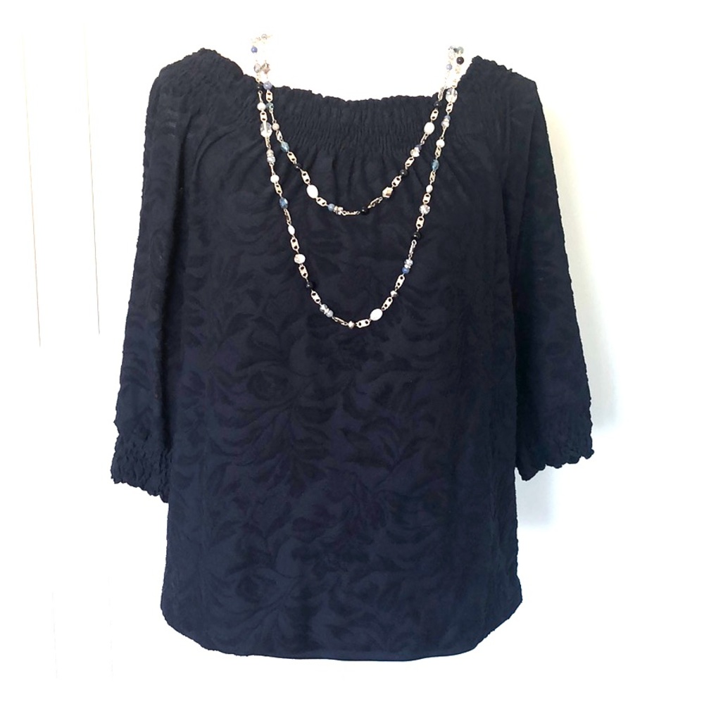 Dress Barn (Westport Brand) Navy Blue Top